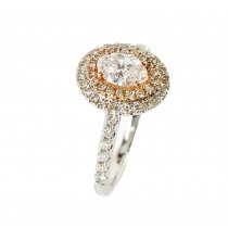 14K White & Rose Gold 0.80CtTW Diamond Ring