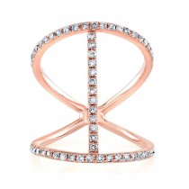 14K Rose Gold 0.80CtTW Diamond Fashion Ring