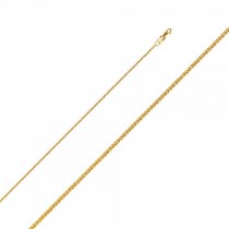 14K Yellow Gold Square Wheat Chain