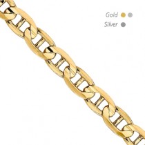 14K Yellow Gold Concave Anchor Chain