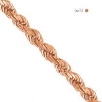14K Rose Gold Rope Chain