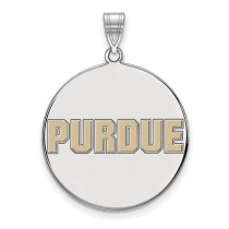 Purdue University - Sterling Silver Enamel Disc Pendant