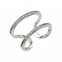 925 Sterling Silver Fashion Ring with CZs