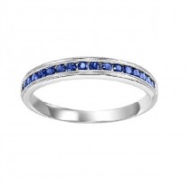 14K White Gold Sapphire Stackable Ring