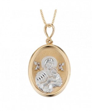 14K 2-Tone Our Lady of Perpetual Help Medal