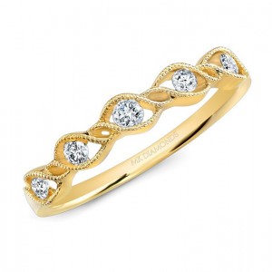 14K Yellow Gold 0.20Ct Stackable Diamond Ring