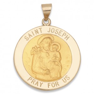 14K Yellow Gold Saint Joseph Medal