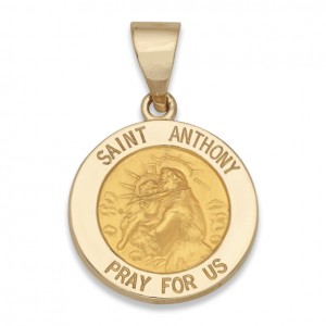 14K Yellow Gold Saint Anthony Medal