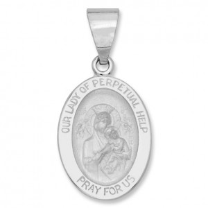 14K White Gold Our Lady of Perpetual Help