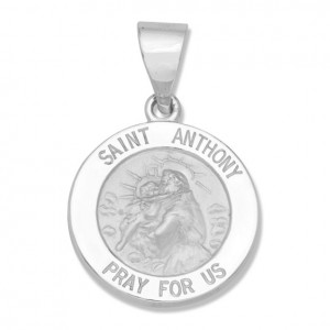 14K White Gold St. Anthony Medal