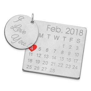 Disc & Heart Calendar Charm